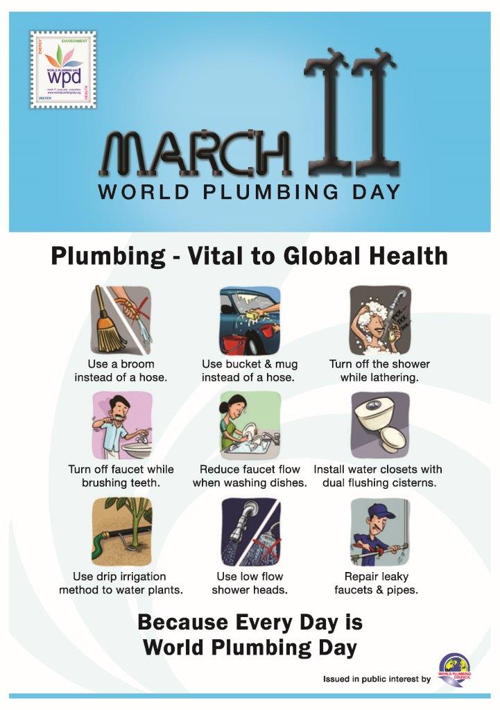 world plumbing day poster
